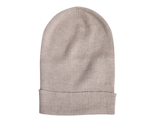 Beige Kaschmir-Strickmütze für den Winter