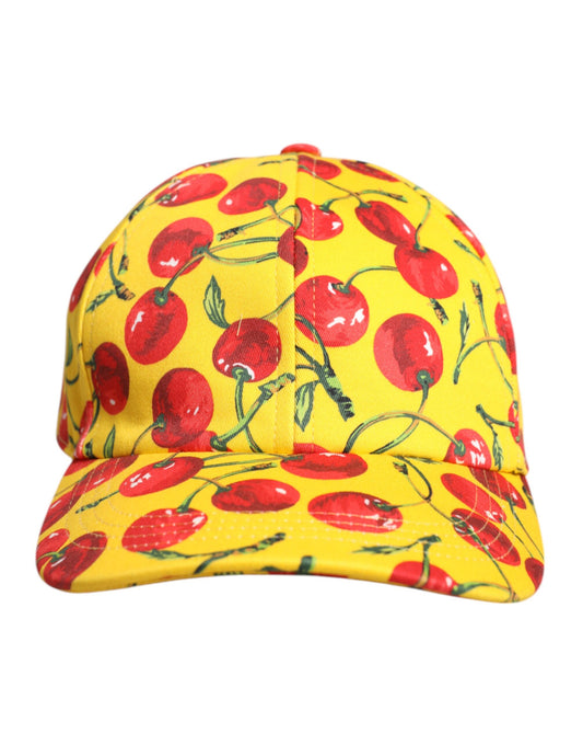 Gelbe bedruckte 6-Panel-Baseballkappe aus Baumwolle