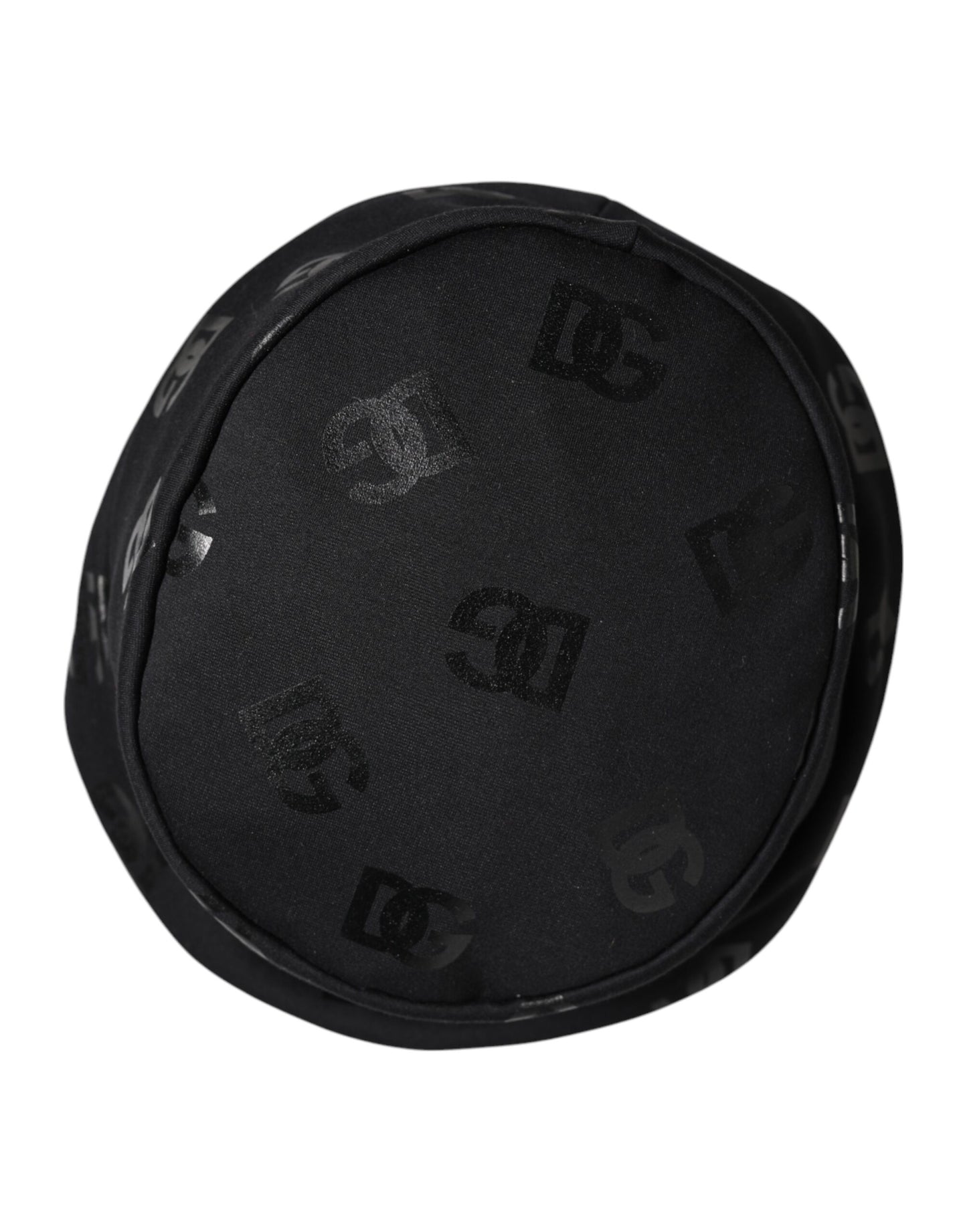 Schwarzer Fischerhut aus Polyester-Jacquard mit DG-Monogramm