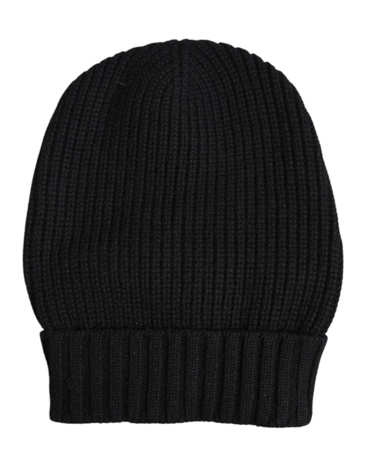 Schwarze Kaschmir-Strickmütze für den Winter