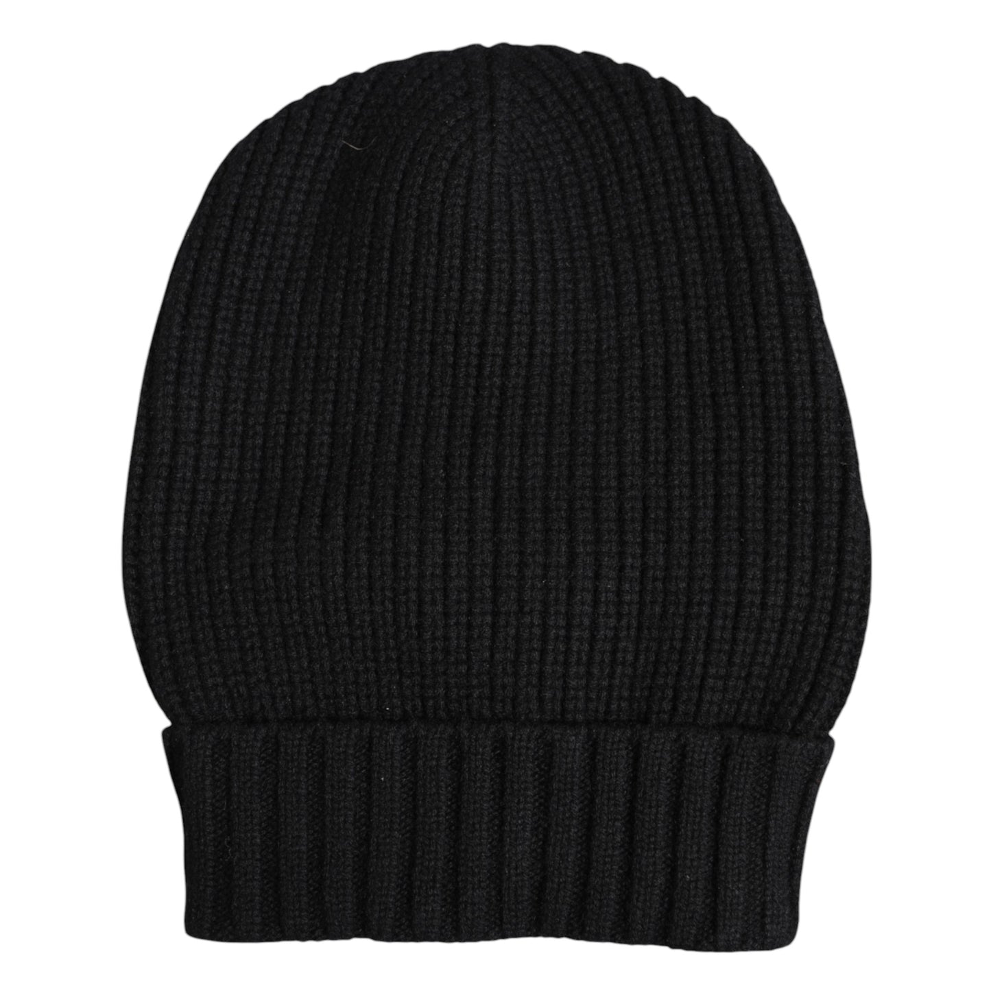 Schwarze Kaschmir-Strickmütze für den Winter