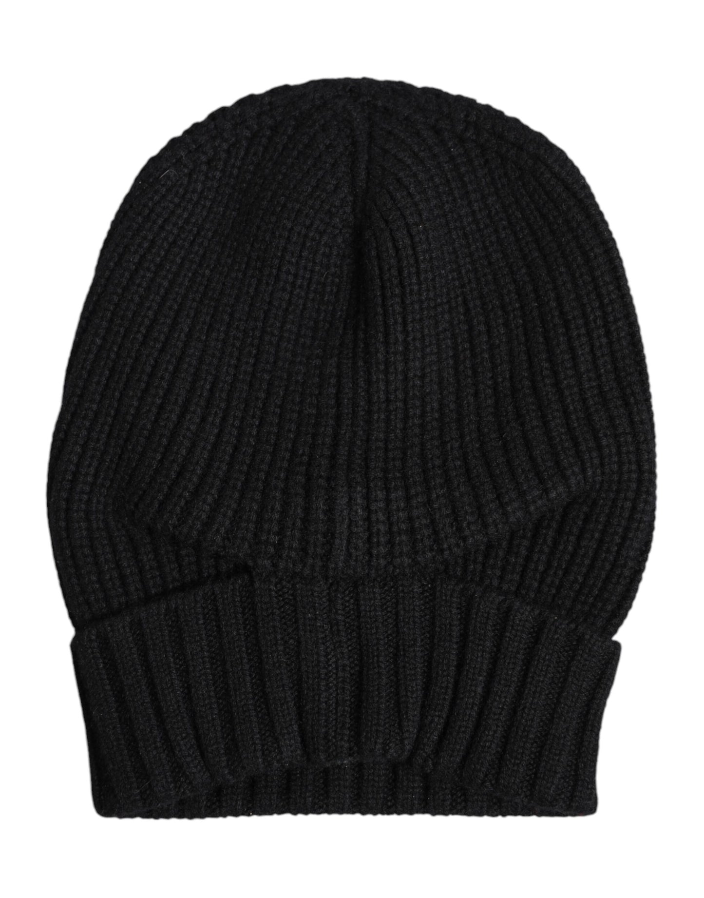 Schwarze Kaschmir-Strickmütze für den Winter