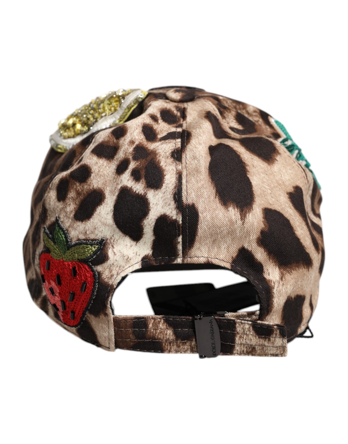 Braune Sicily-Baseballkappe mit Leoparden-Pailletten