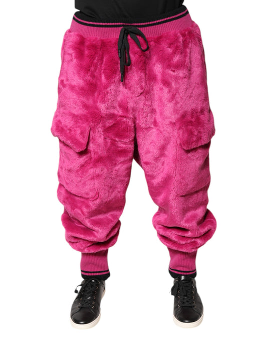 Rosa Acryl Cargo Jogginghose