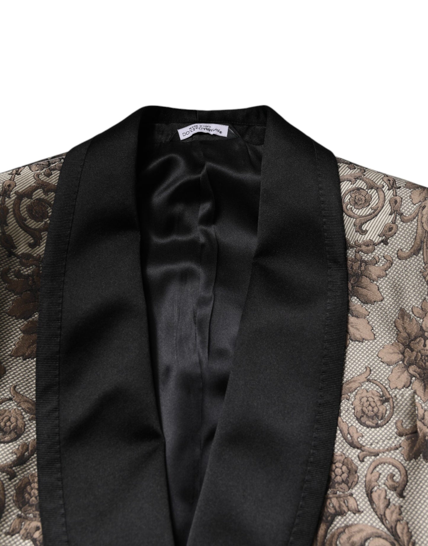 Mehrfarbiger, einreihiger 3-teiliger Jacquard-Anzug