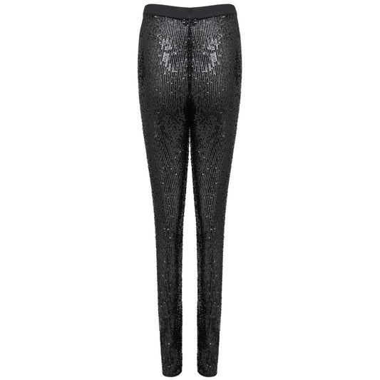 Black Polyester Joggers Workout Pant