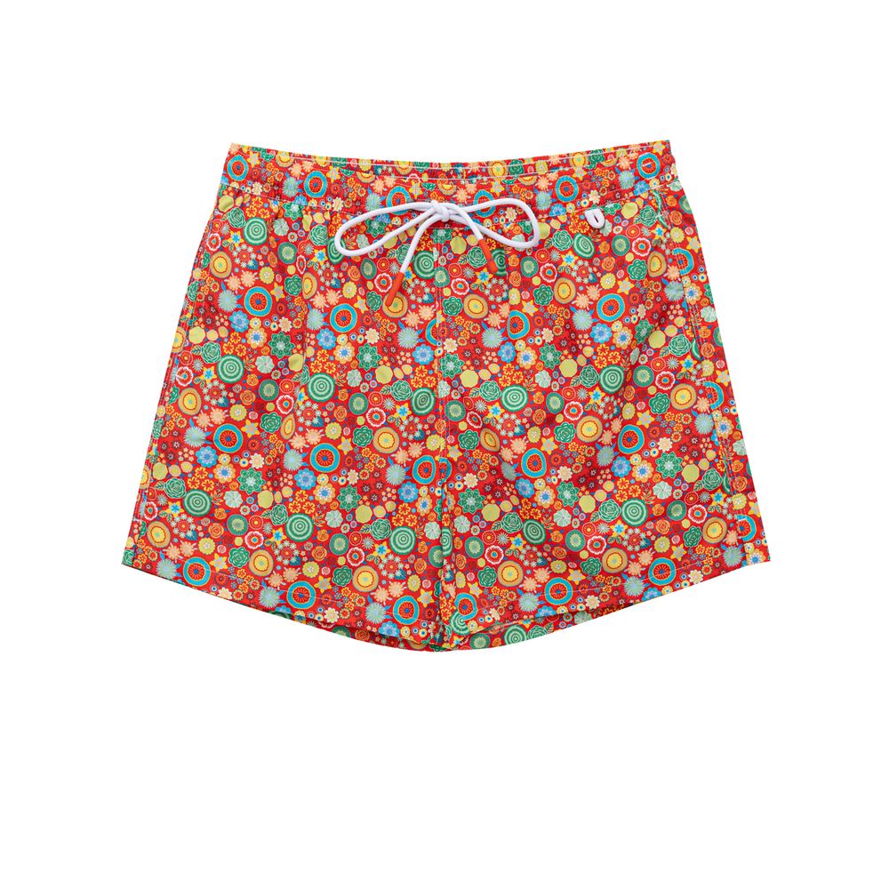 Rote Polyester-Badeshorts