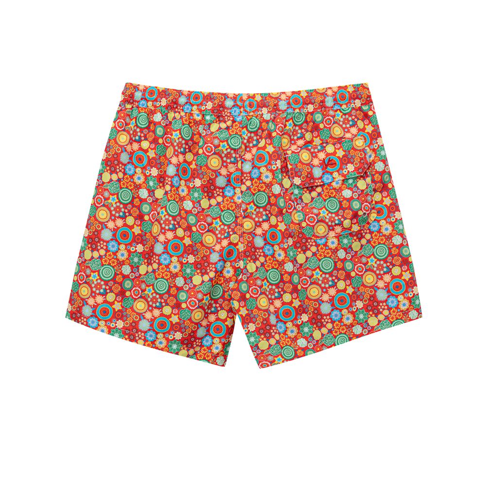 Rote Polyester-Badeshorts