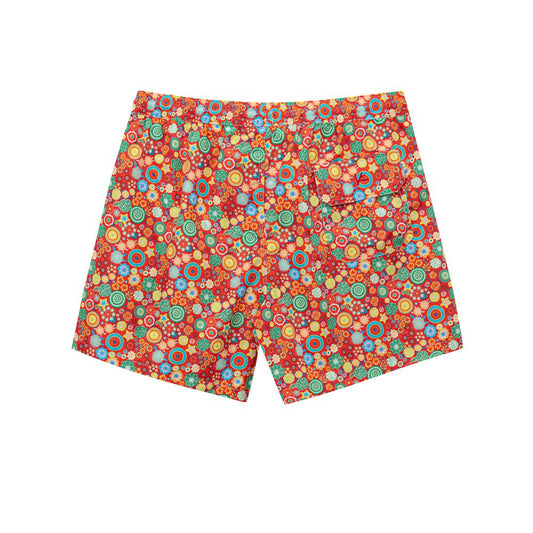 Rote Polyester-Badeshorts