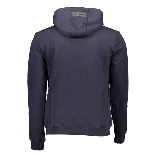 Blauer Baumwollpullover für Herren