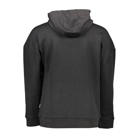 Schwarzer Baumwollpullover für Herren