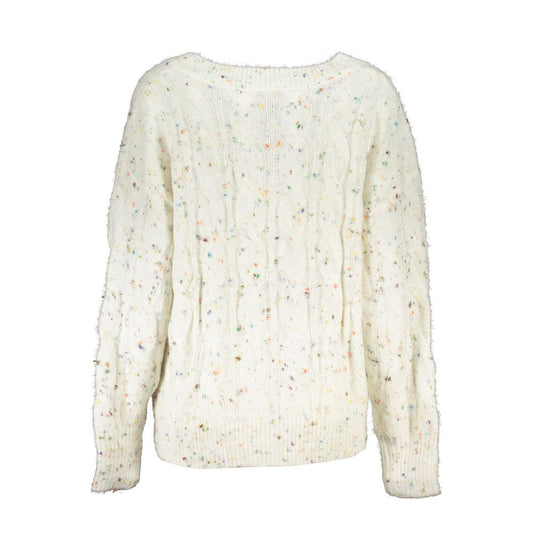 Schicker Pullover mit V-Ausschnitt und Logo-Detail in Kontrastfarbe