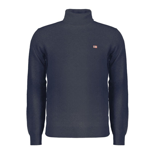 Blauer Polyamid-Herrenpullover