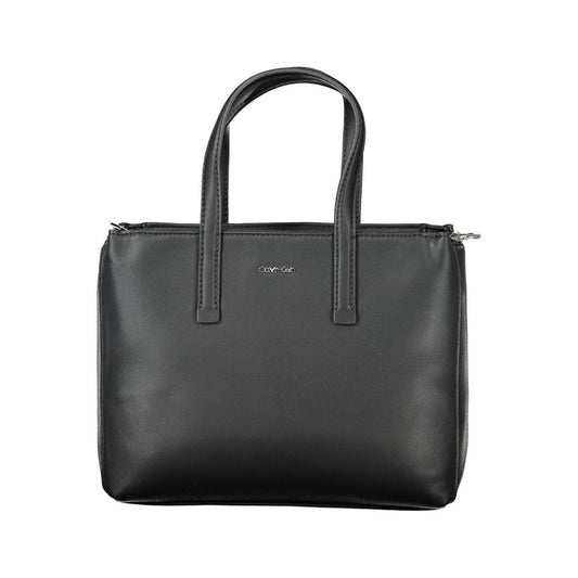 Schwarze Polyester Damen Handtasche