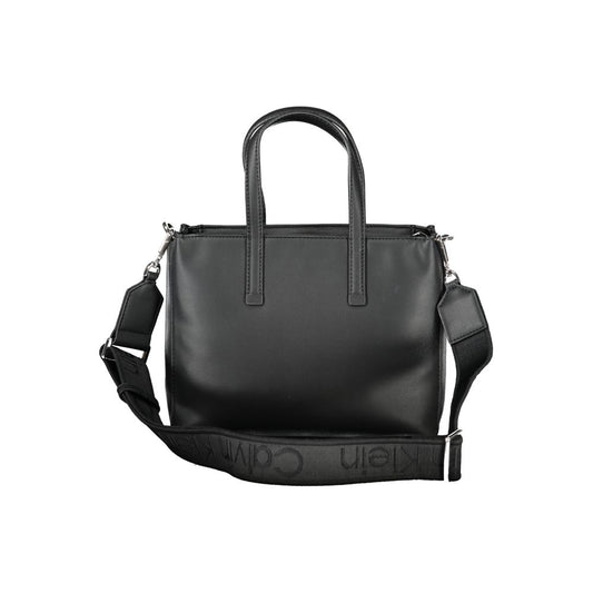 Schwarze Polyester Damen Handtasche