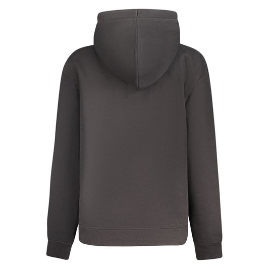 Schwarzer Baumwollpullover für Damen