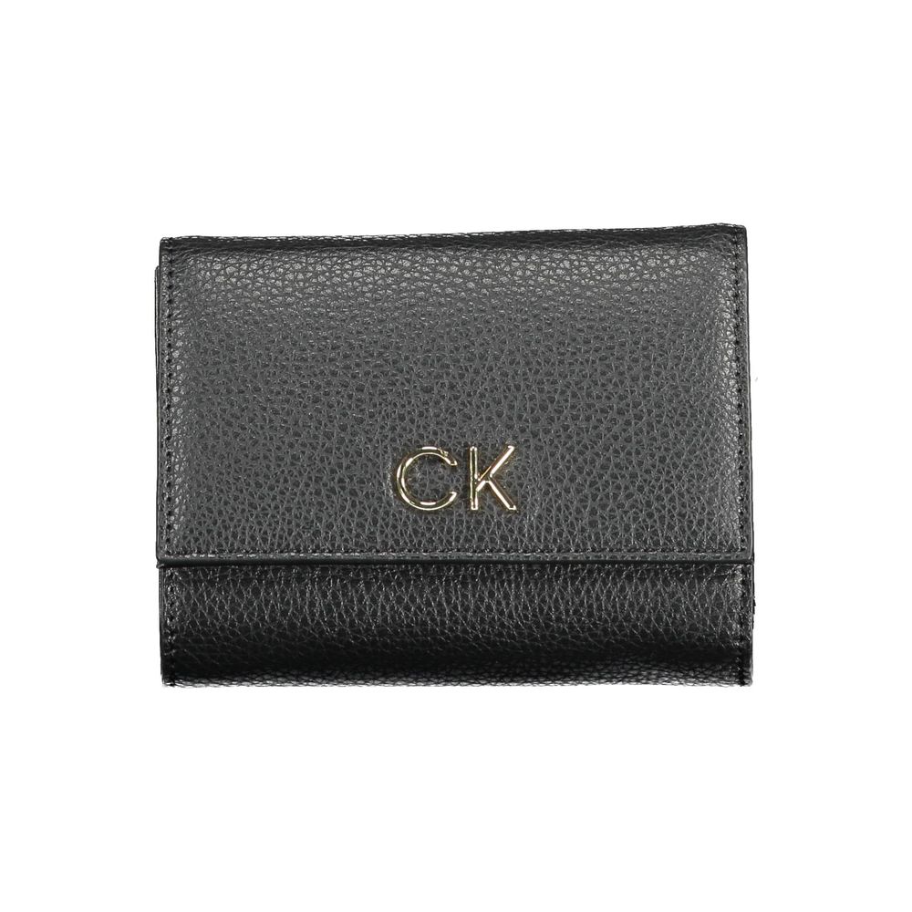 Schwarze Damenbrieftasche aus Polyethylen