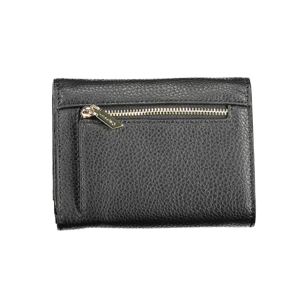 Schwarze Damenbrieftasche aus Polyethylen