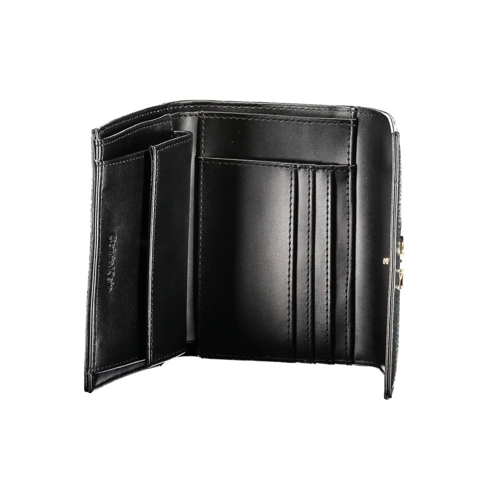 Schwarze Damenbrieftasche aus Polyethylen