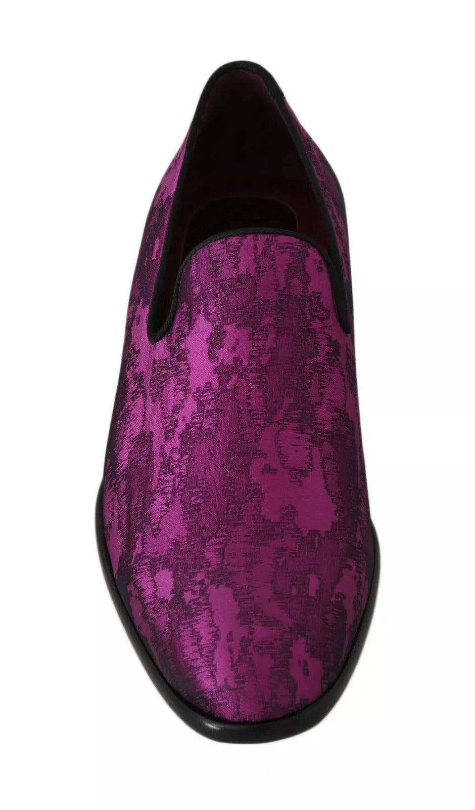 Lila Jacquard-Loafer, formelle Schuhe