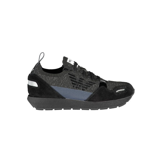 Schwarze Leder-Sneaker für Damen