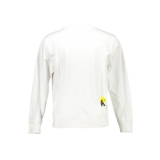 White Cotton Unisex Sweatshirt