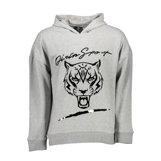 Grauer Baumwollpullover für Herren