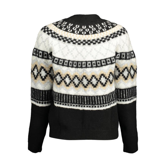 Schwarzer Polyester-Damenpullover
