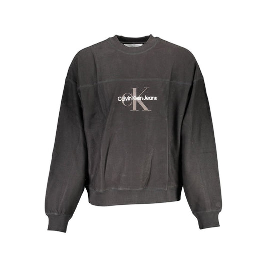 Schwarzer Baumwollpullover für Herren