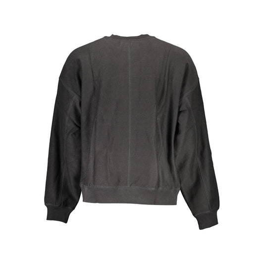 Schwarzer Baumwollpullover für Herren