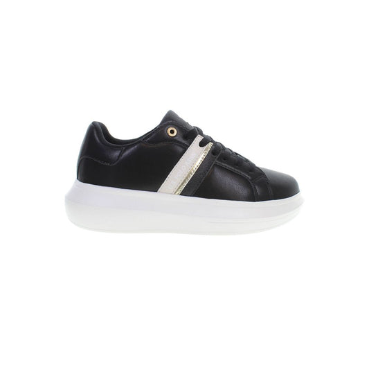 Schwarzer Polyester-Sneaker für Damen