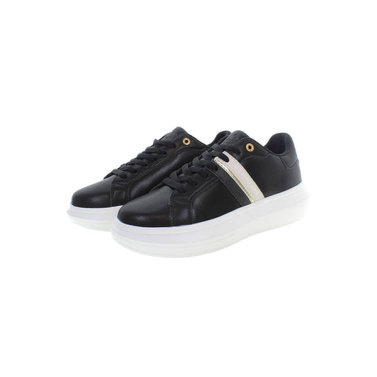Schwarzer Polyester-Sneaker für Damen