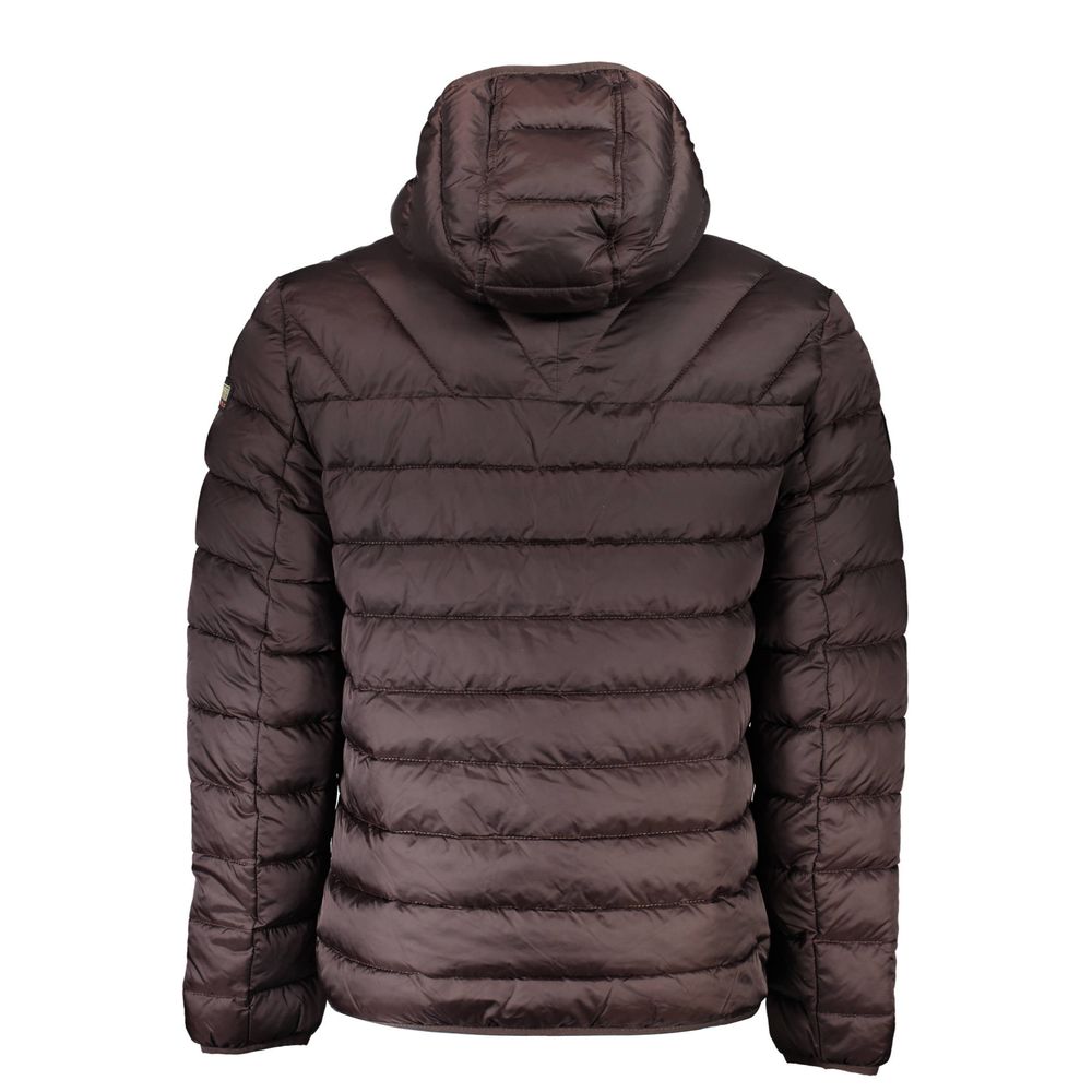 Braune Polyamid-Herrenjacke