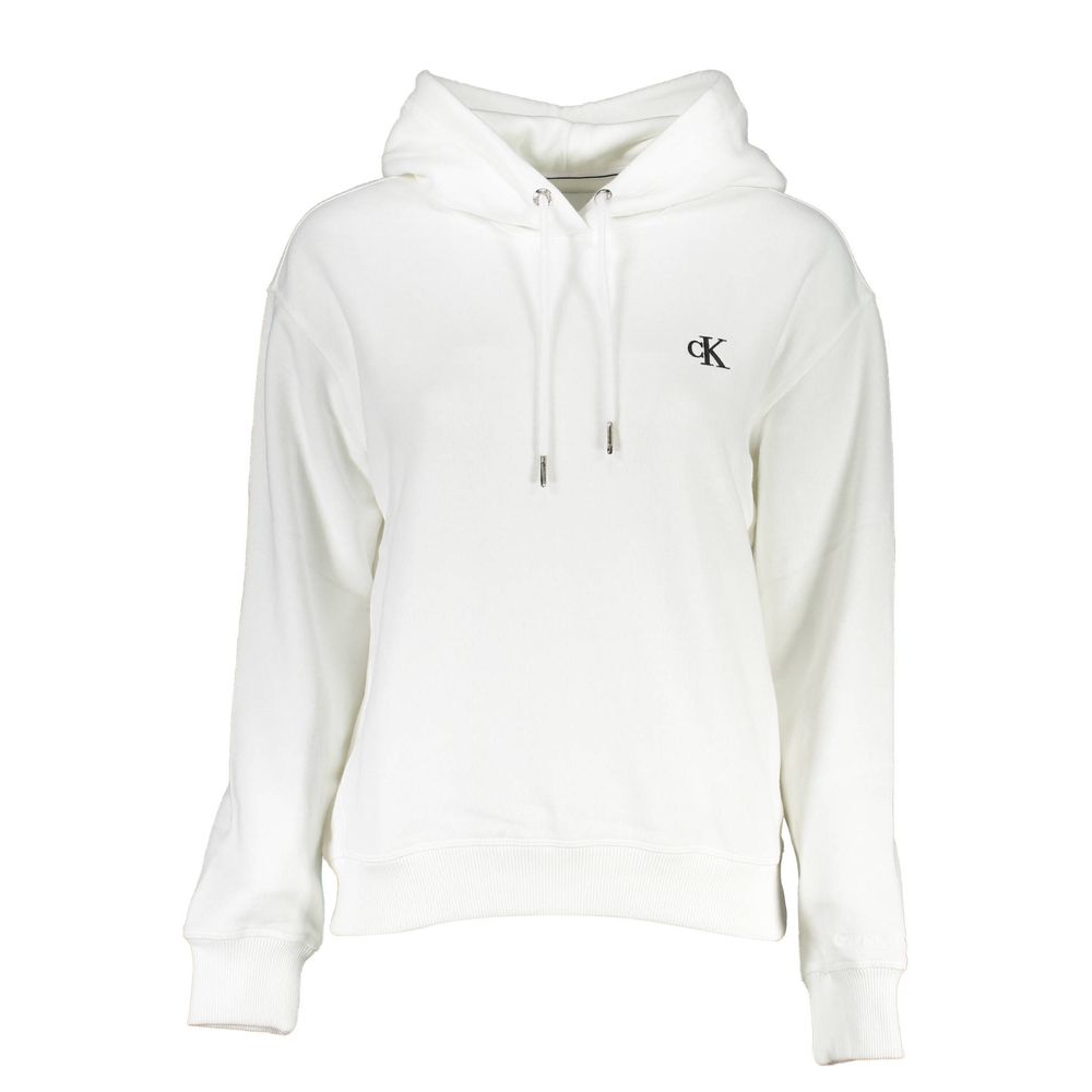 Weißer Baumwollpullover