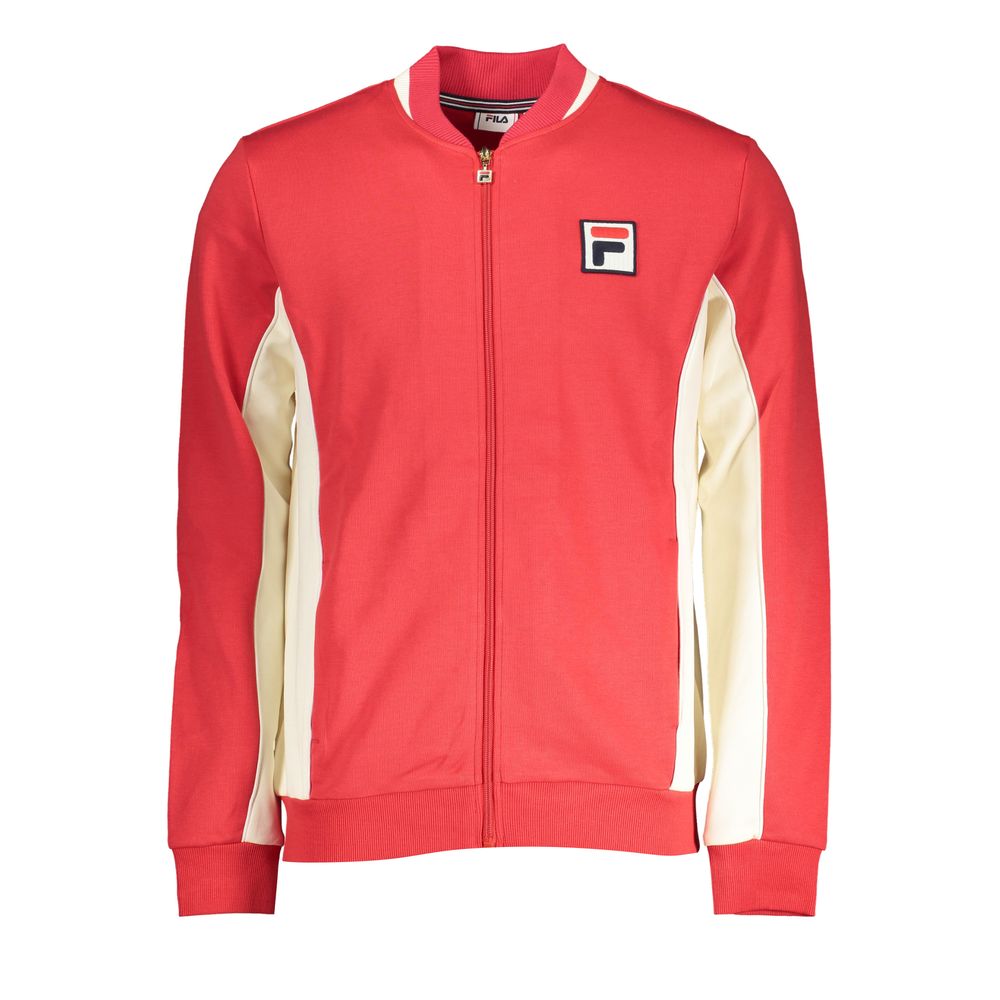 Elegantes Langarm-Sweatshirt mit Reißverschluss in Pink