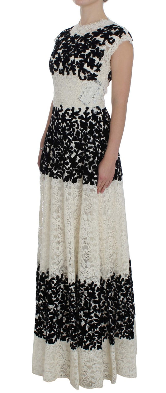 Langes Maxikleid „Ricamo“ mit Blumenspitze