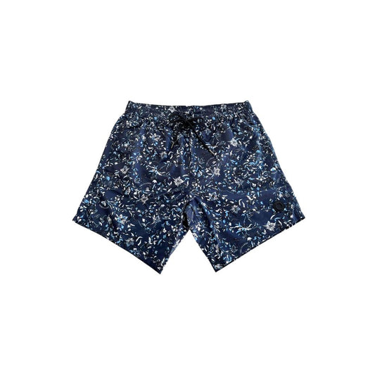 Blaue Polyester-Badeshorts für Herren