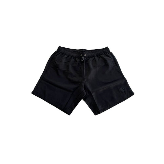 Schwarze Polyester-Badeshorts für Herren