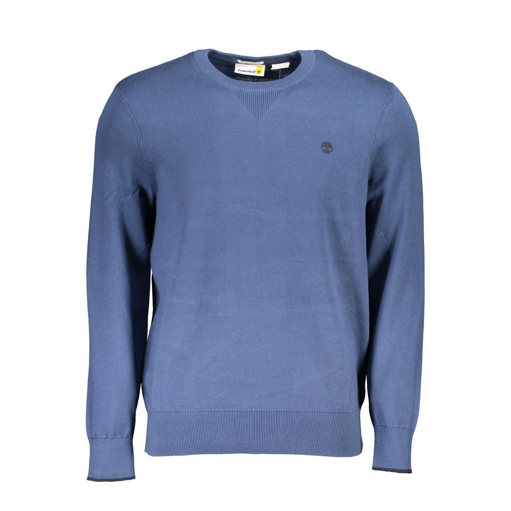 Blauer Baumwollpullover