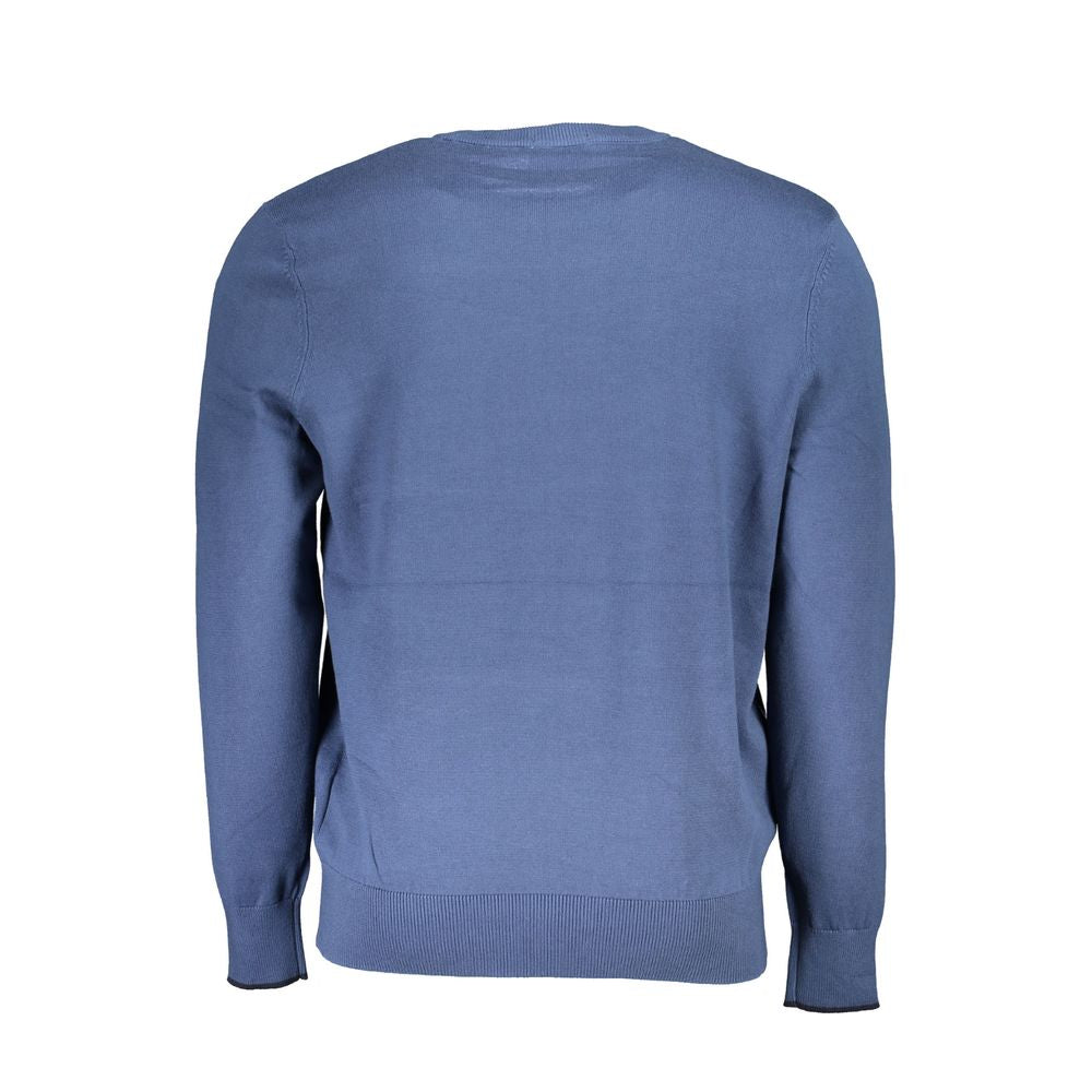 Blauer Baumwollpullover