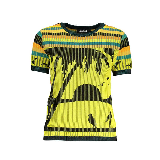 Gelber Viskose-Pullover für Damen