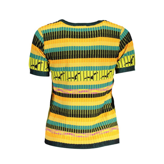Gelber Viskose-Pullover für Damen
