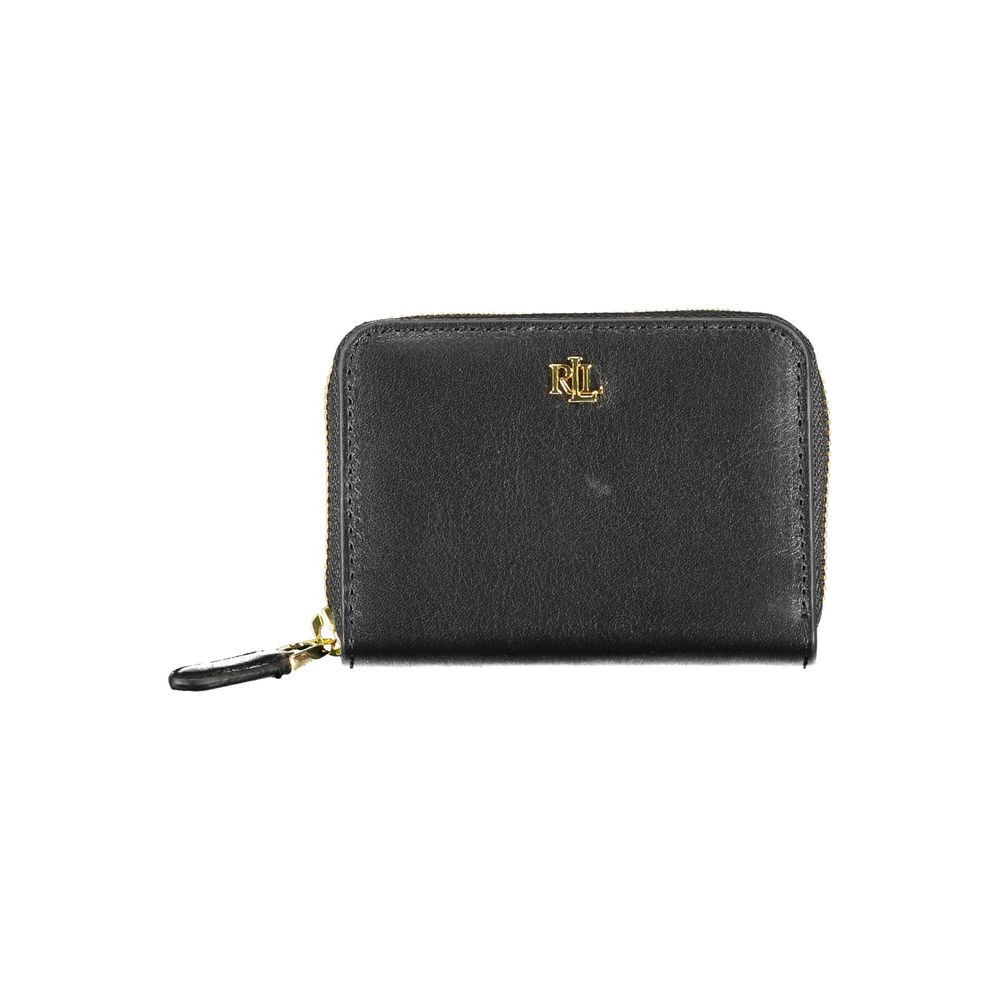 Schwarze Lederbrieftasche