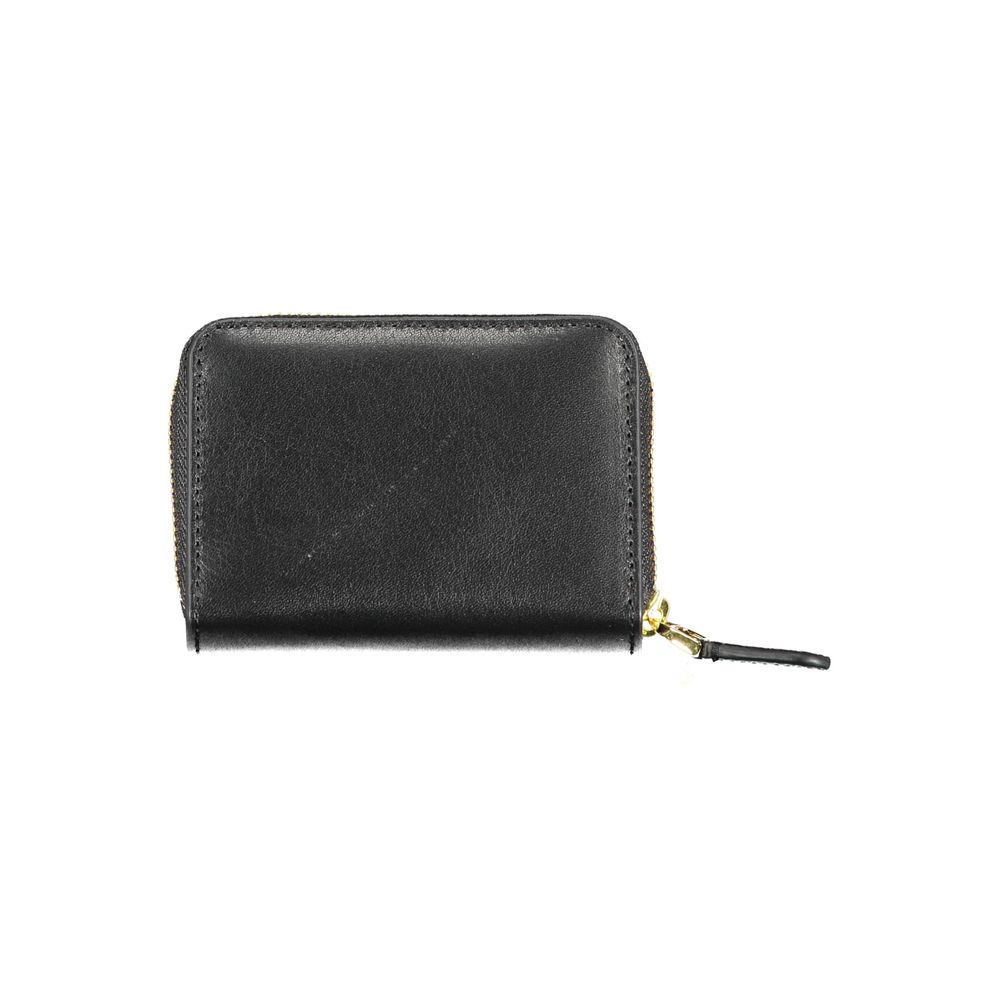 Schwarze Lederbrieftasche