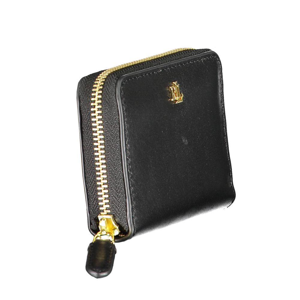 Schwarze Lederbrieftasche