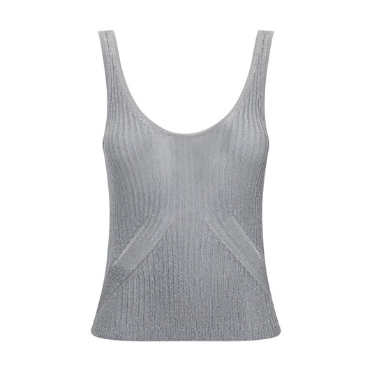 Metallic-Strickoberteil