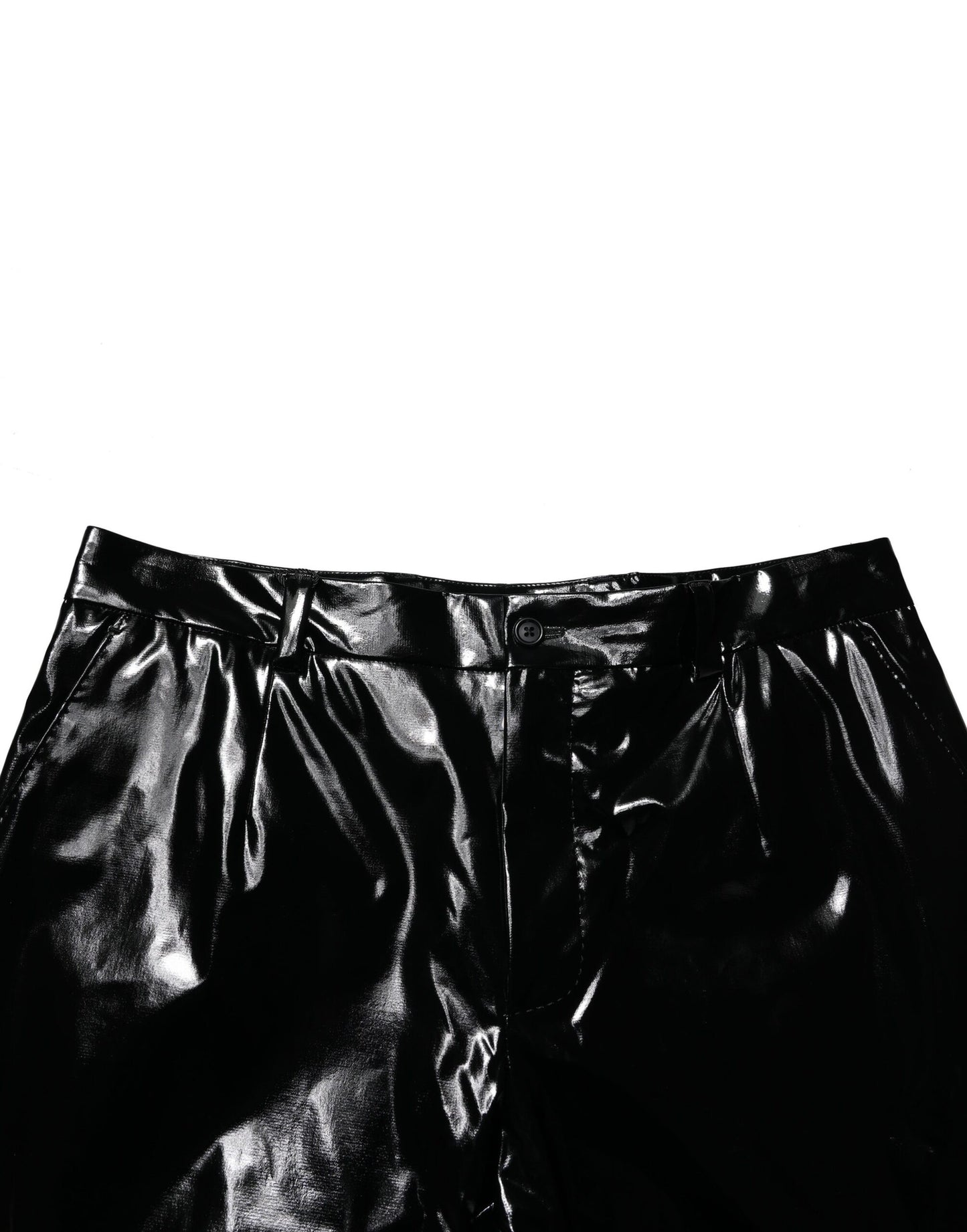 Schwarze Nylon Straight Herrenhose