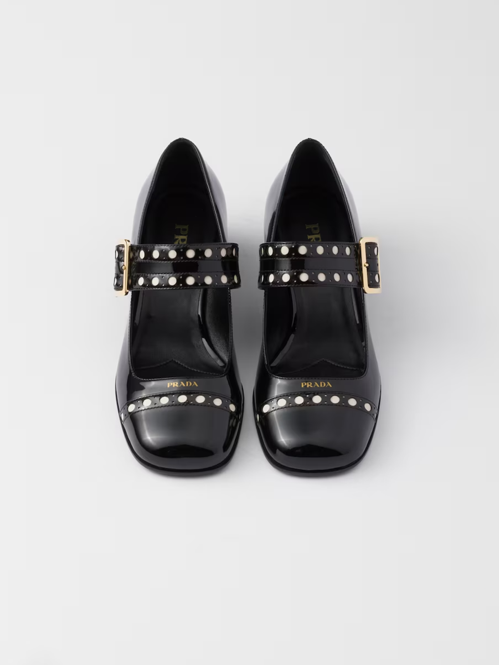 Schwarze Mary Jane-Pumps aus Lackleder