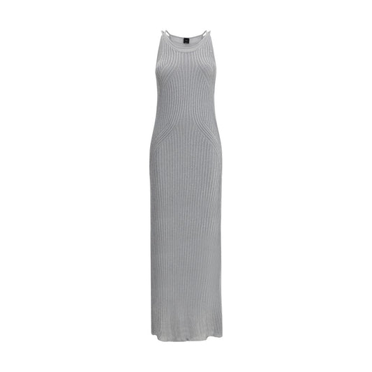 Langes Kleid aus Metallic-Strick