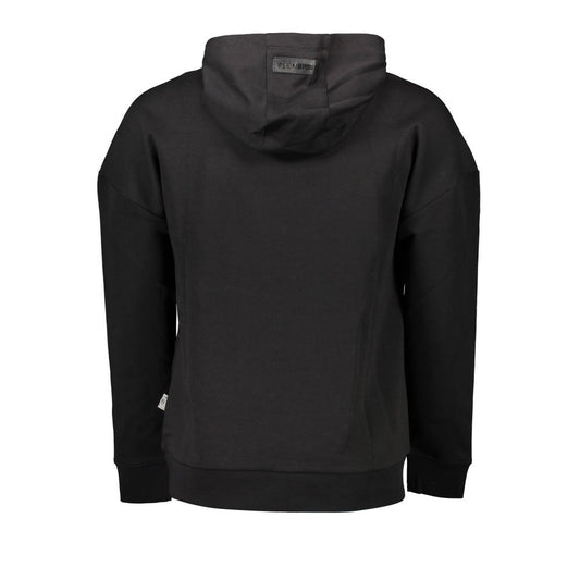 Schwarzer Baumwollpullover für Herren